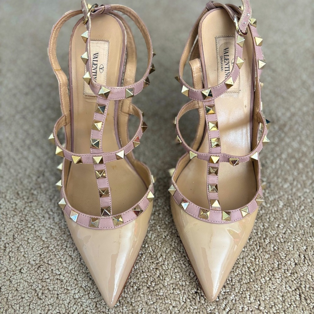 Valentino Garavani Patent Rockstud Caged Pumps 100 MM size 39 - Picture 5 of 16